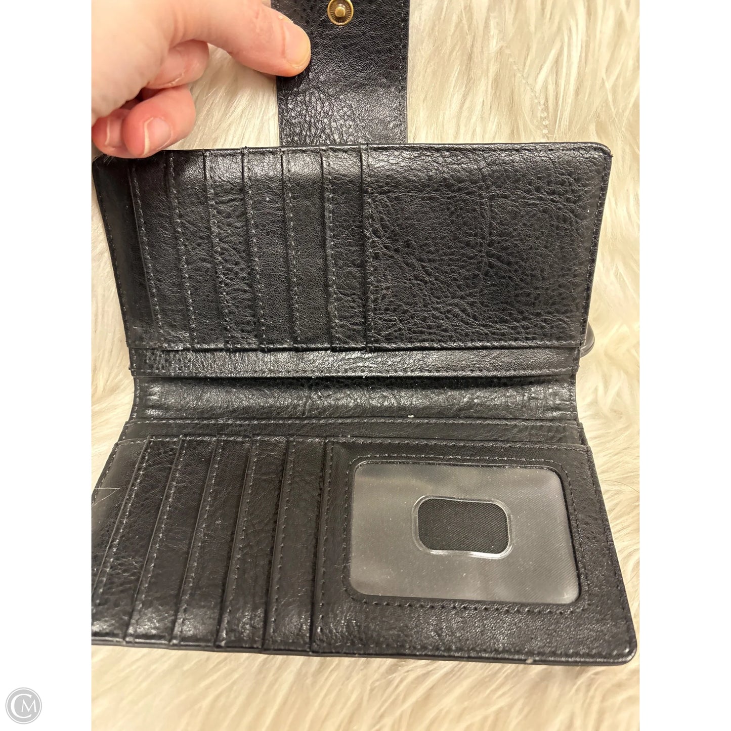 Wallet Leather By Fossil, Size: Medium