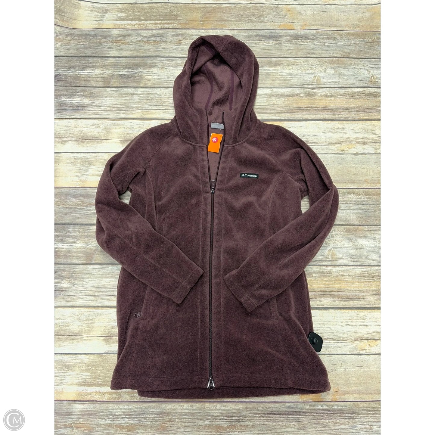Jacket Fleece By Columbia In Maroon, Size: L
