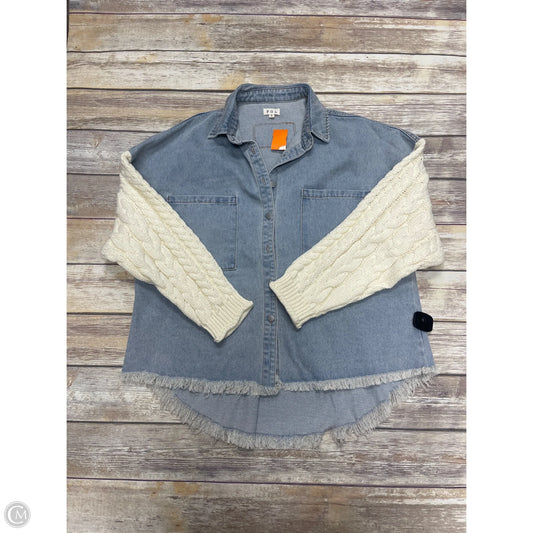 Jacket Denim By Pol In Blue Denim, Size: S