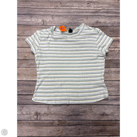 Top Short Sleeve Basic By Wild Fable In Striped Pattern, Size: L