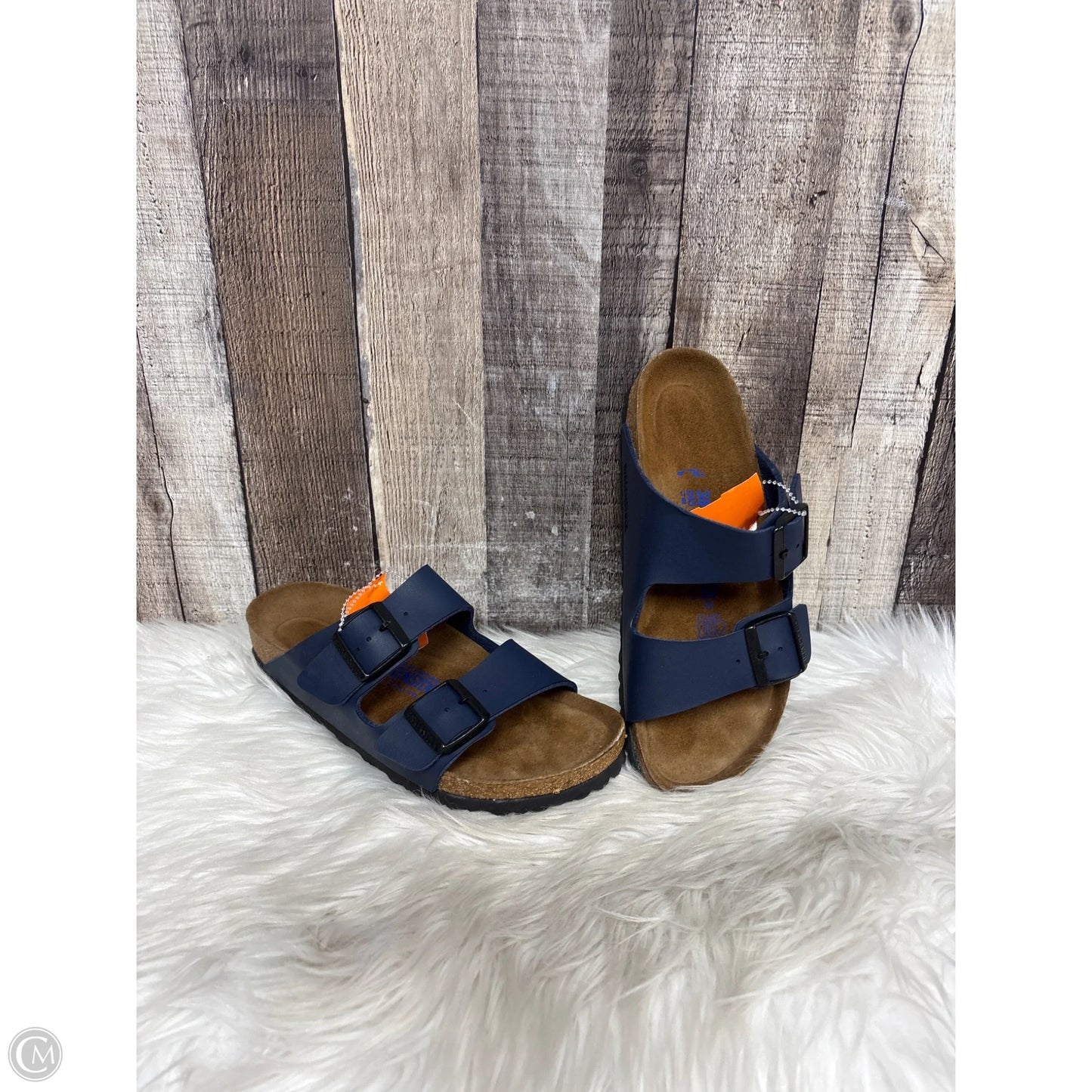 Sandals Flats By Birkenstock In Navy, Size: 7