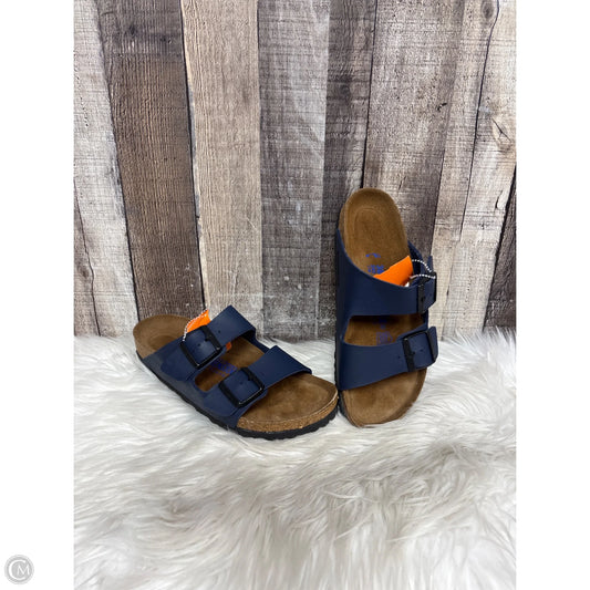 Sandals Flats By Birkenstock In Navy, Size: 7