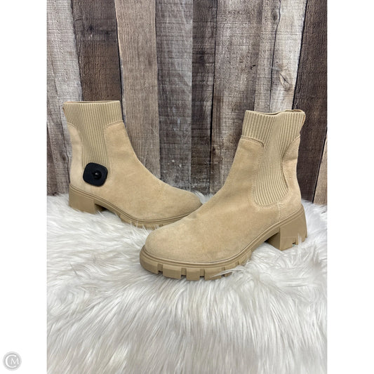 Boots Ankle Heels By Steve Madden In Beige, Size: 11