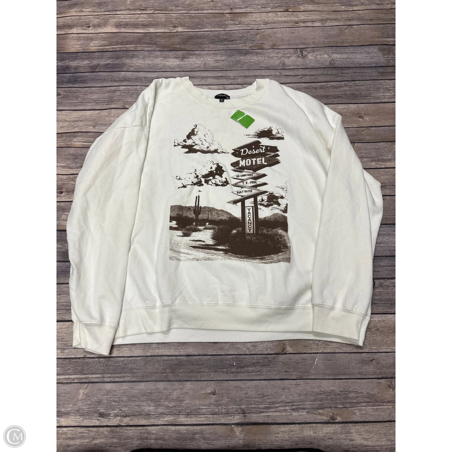 Sweatshirt Crewneck By Originality In White, Size: Xl