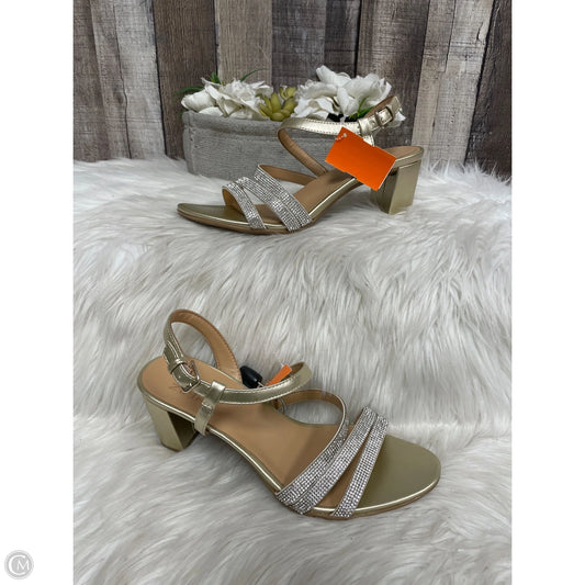 Sandals Heels Block By Naturalizer In Gold, Size: 9