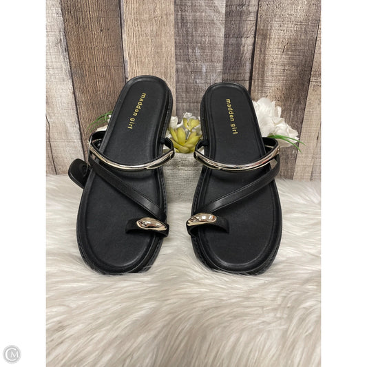 Sandals Flats By Madden Girl In Black, Size: 9.5