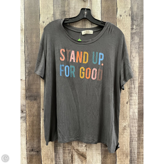 Top Short Sleeve By A Beautiful Soul In Grey, Size: Xl