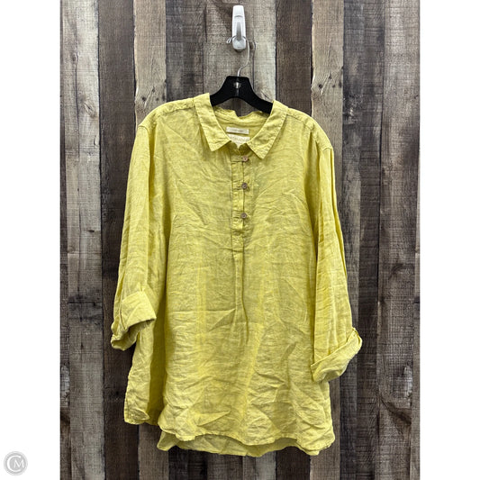 Tunic Long Sleeve By Cynthia Rowley In Yellow, Size: 3x