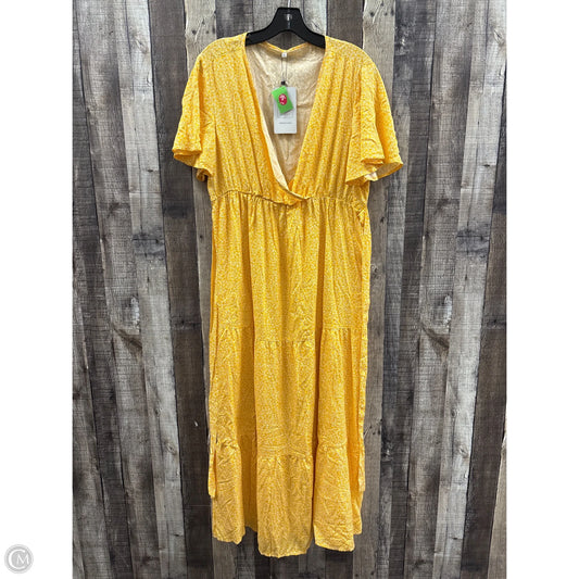 Dress Casual Maxi By Cme In Gold, Size: Xl