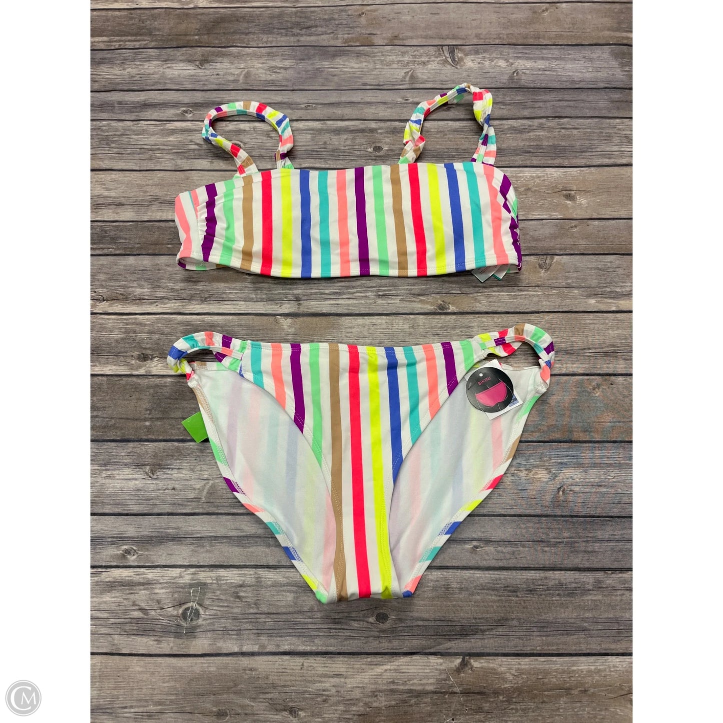 Swimsuit 2pc By No Boundaries In Striped Pattern, Size: Xl