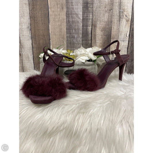 Sandals Heels Stiletto By Michael By Michael Kors In Maroon, Size: 9
