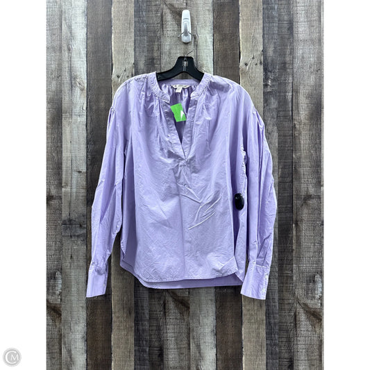 Top Long Sleeve Basic By Banana Republic In Purple, Size: S