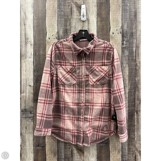Jacket Shirt By Beachlunchlounge In Plaid Pattern, Size: Xs