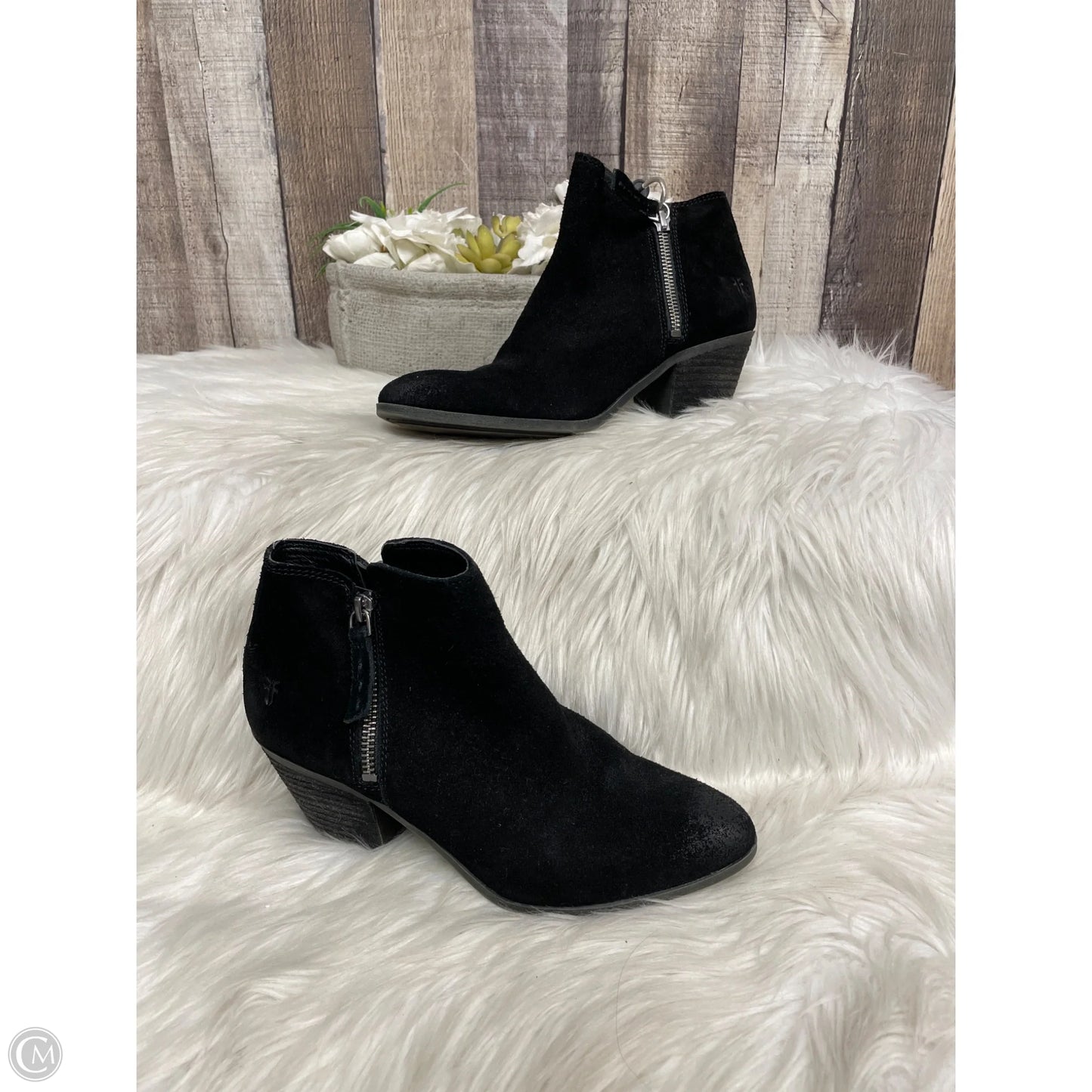 Boots Ankle Heels By Frye In Black, Size: 6