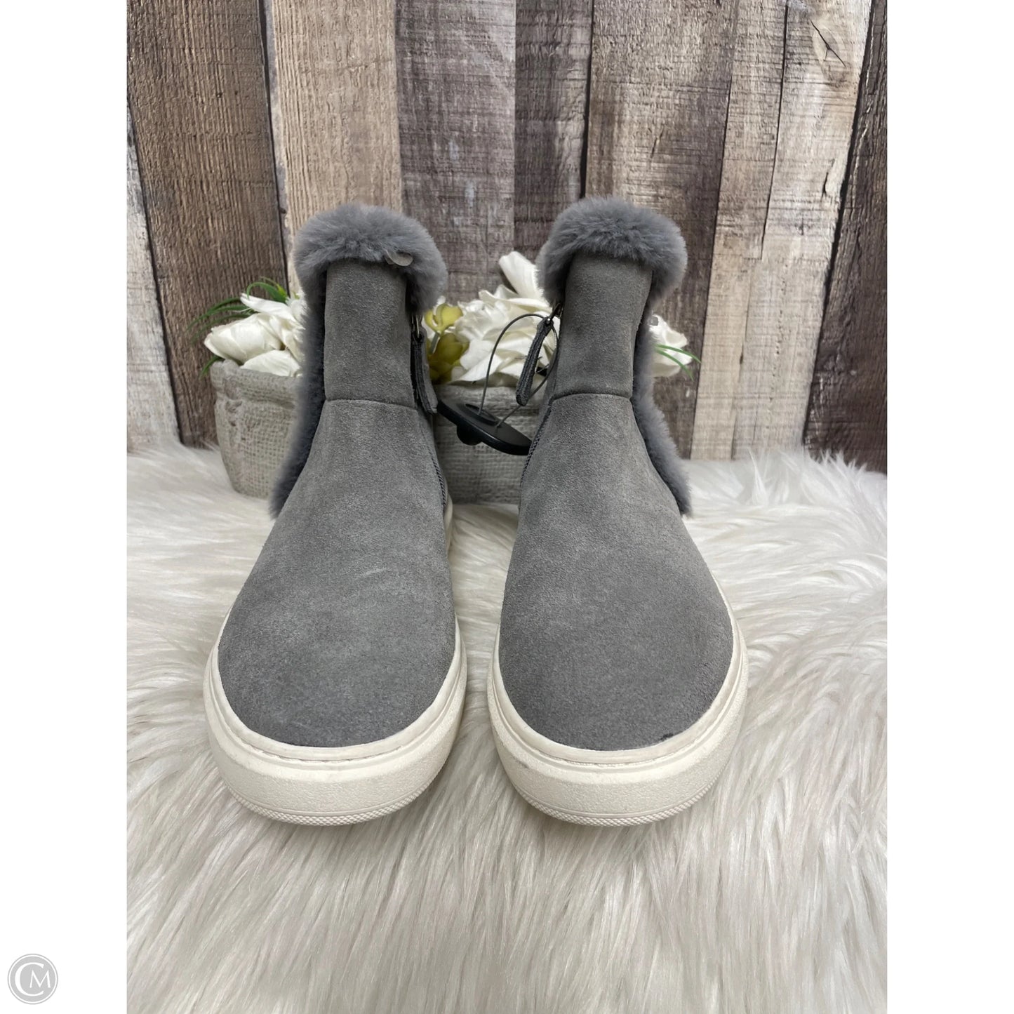 Boots Ankle Flats By Marc Fisher In Grey, Size: 8.5