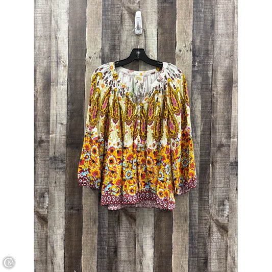 Top 3/4 Sleeve By Cme In Multi-colored, Size: M