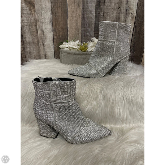 Boots Ankle Heels By A New Day In Silver, Size: 9