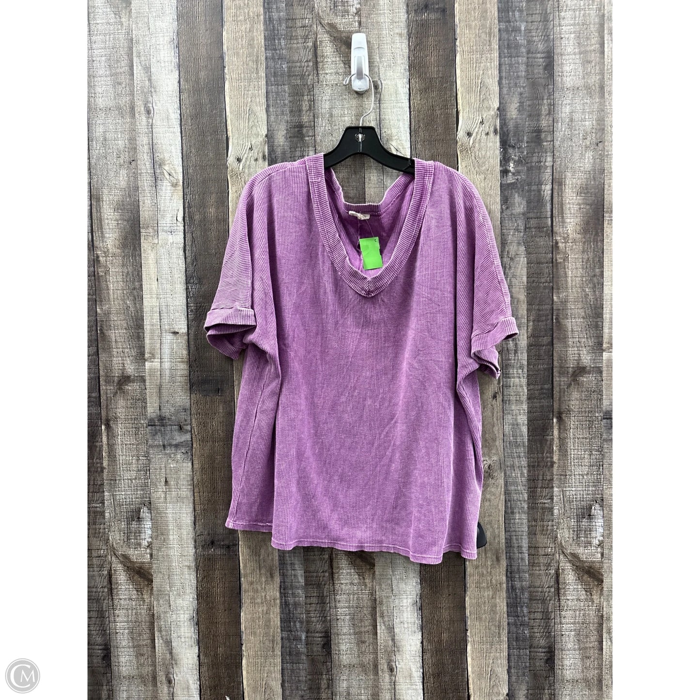 Top Short Sleeve By Peach Love Cream California In Purple, Size: M