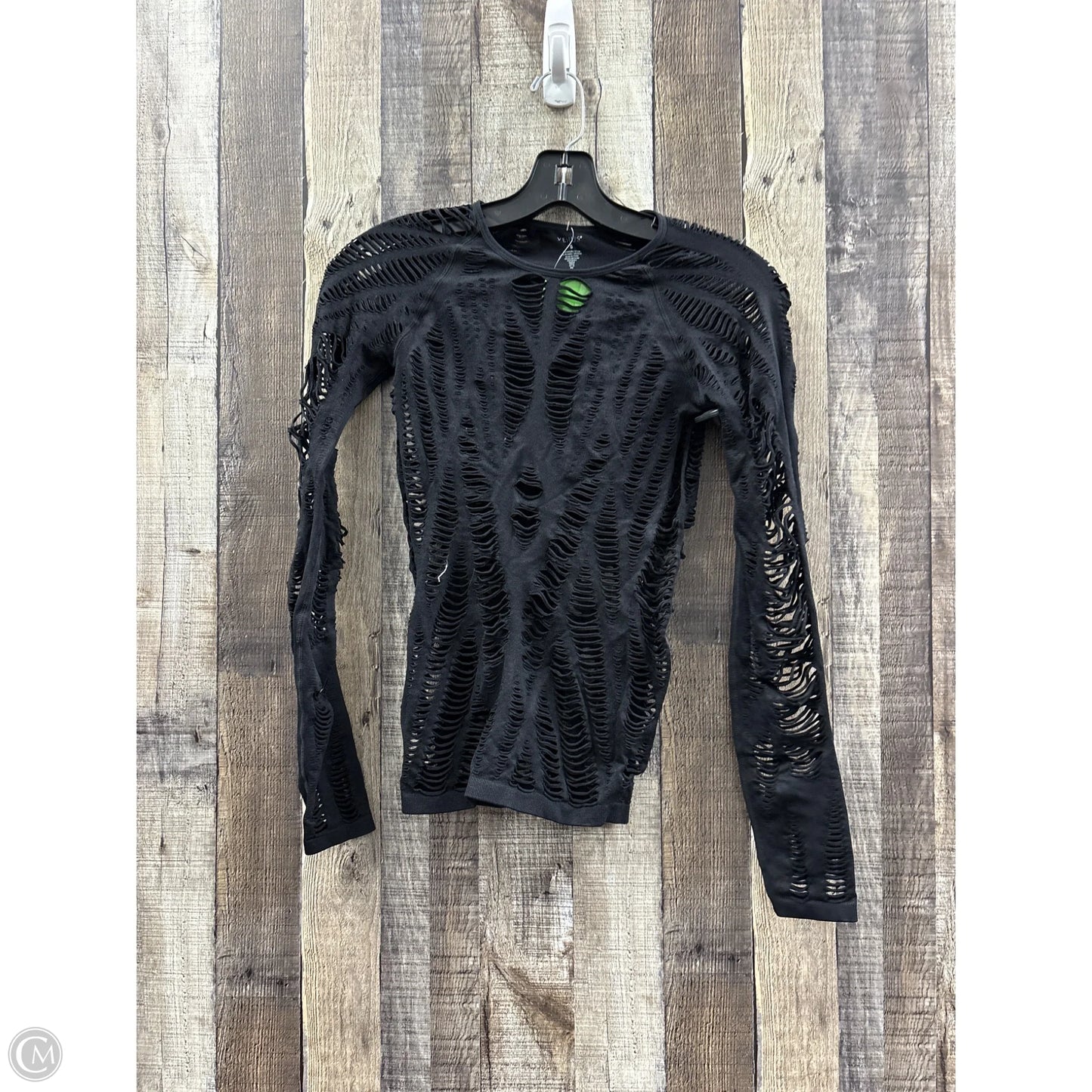 Top Long Sleeve By Cmf In Black, Size: S