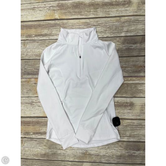 Athletic Top Long Sleeve Collar By Cme In White, Size: S