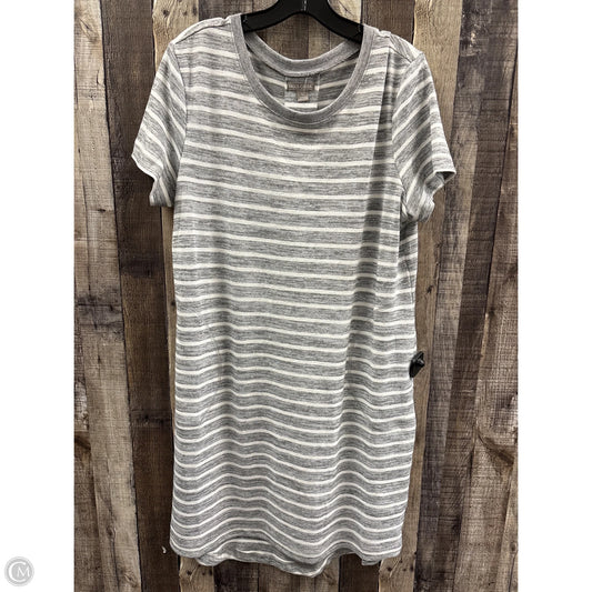Dress Casual Midi By Falls Creek In Striped Pattern, Size: L
