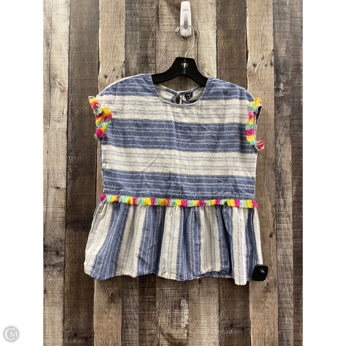 Top Short Sleeve By Shein In Blue, Size: S