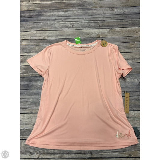 Top Short Sleeve Basic By Rae Dunn In Peach, Size: L