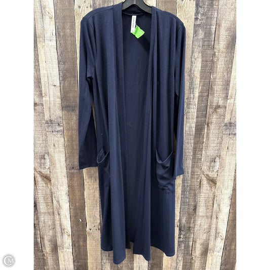 Cardigan By Zenana In Navy, Size: L