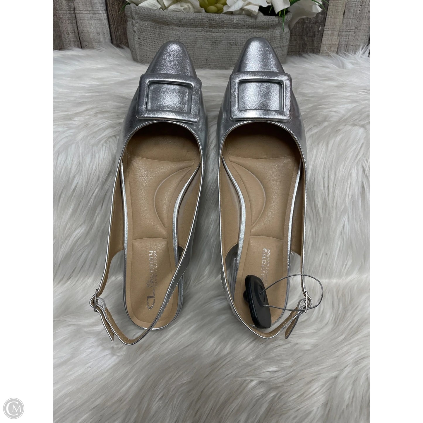 Shoes Heels Block By Laundry In Silver, Size: 10