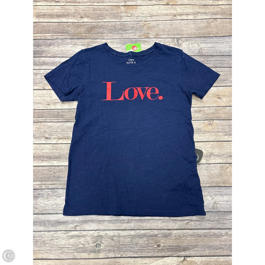Top Short Sleeve Basic By J. Crew In Blue, Size: Xs