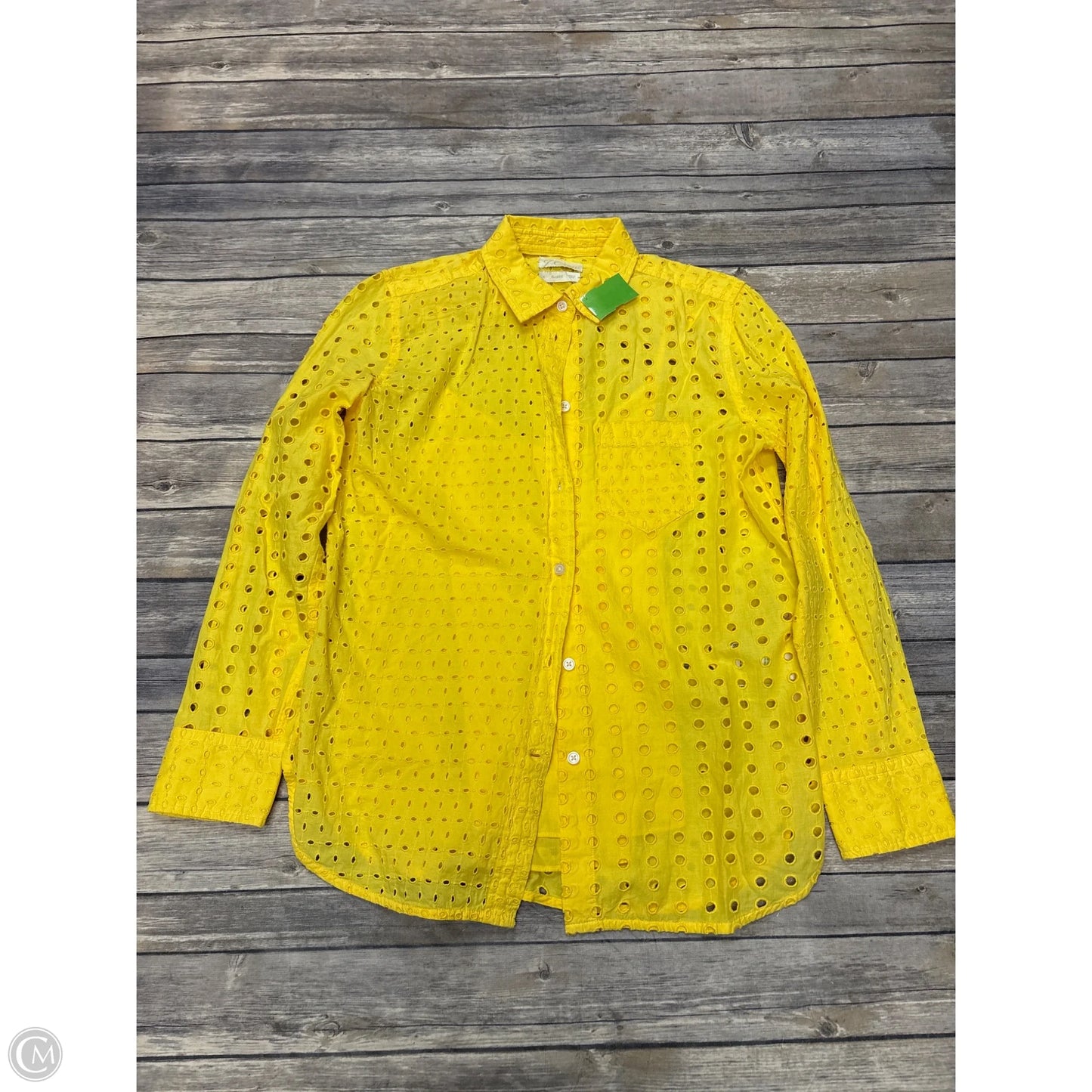 Top Long Sleeve By J. Crew In Yellow, Size: S
