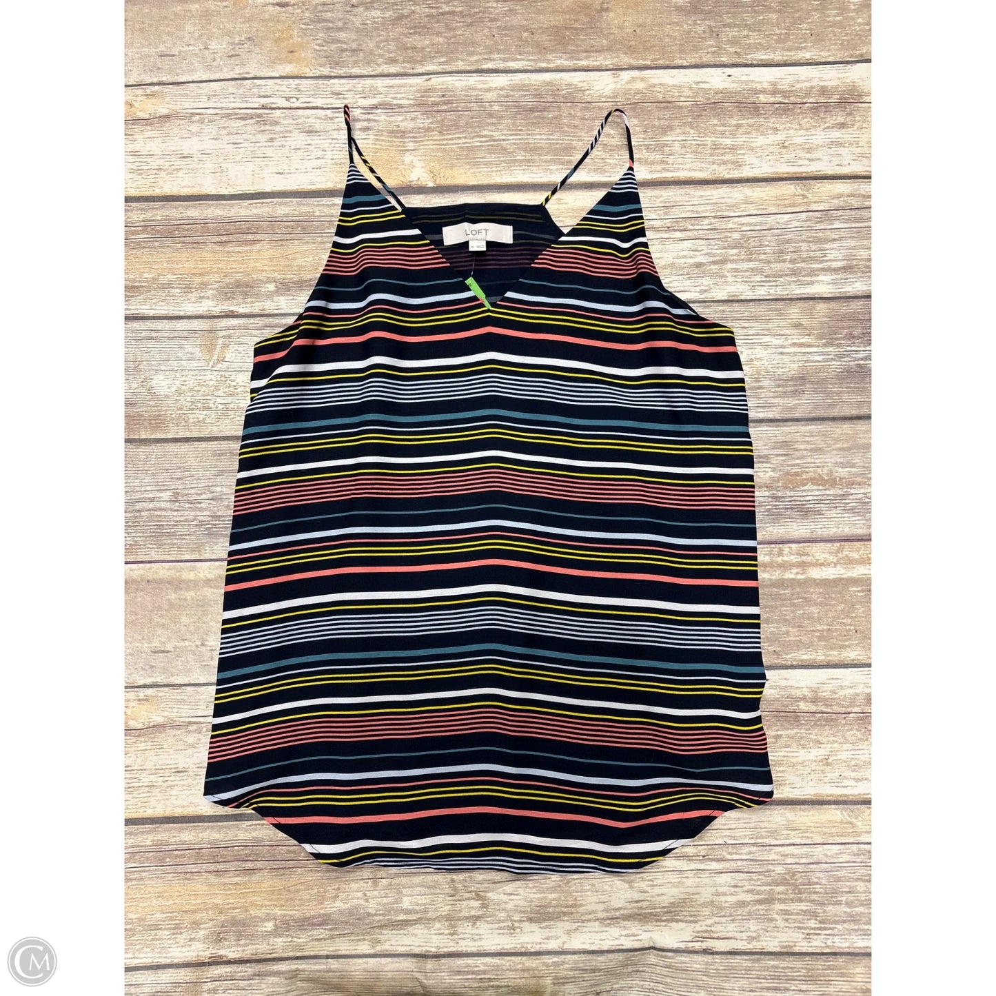 Top Sleeveless By Loft In Striped Pattern, Size: M