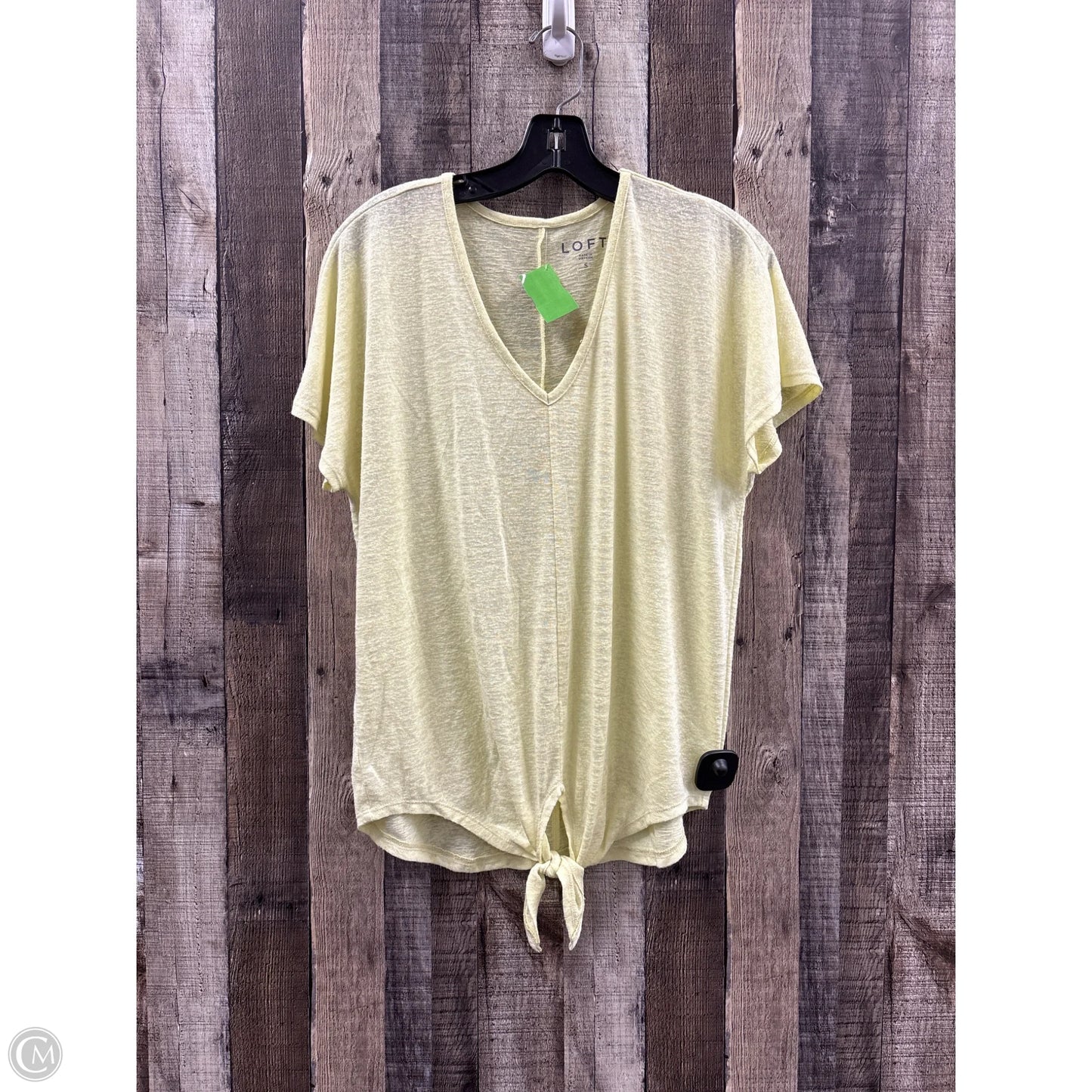 Top Sleeveless By Loft In Yellow, Size: S