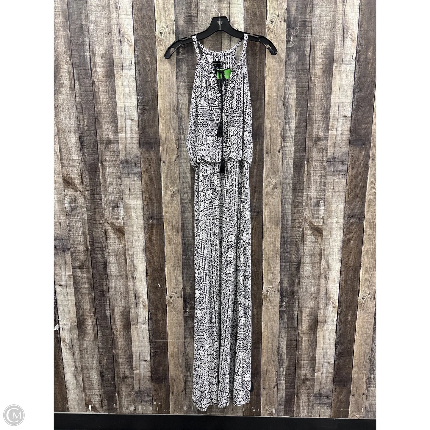 Dress Casual Maxi By Adrienne Vittadini In Black & White, Size: L