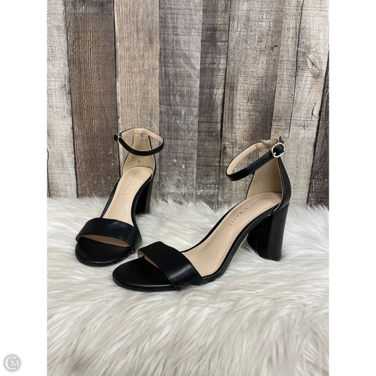Sandals Heels Block By Kelly And Katie In Black, Size: 7
