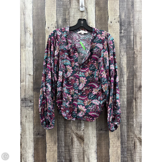 Top Long Sleeve By Loft In Multi-colored, Size: Xs