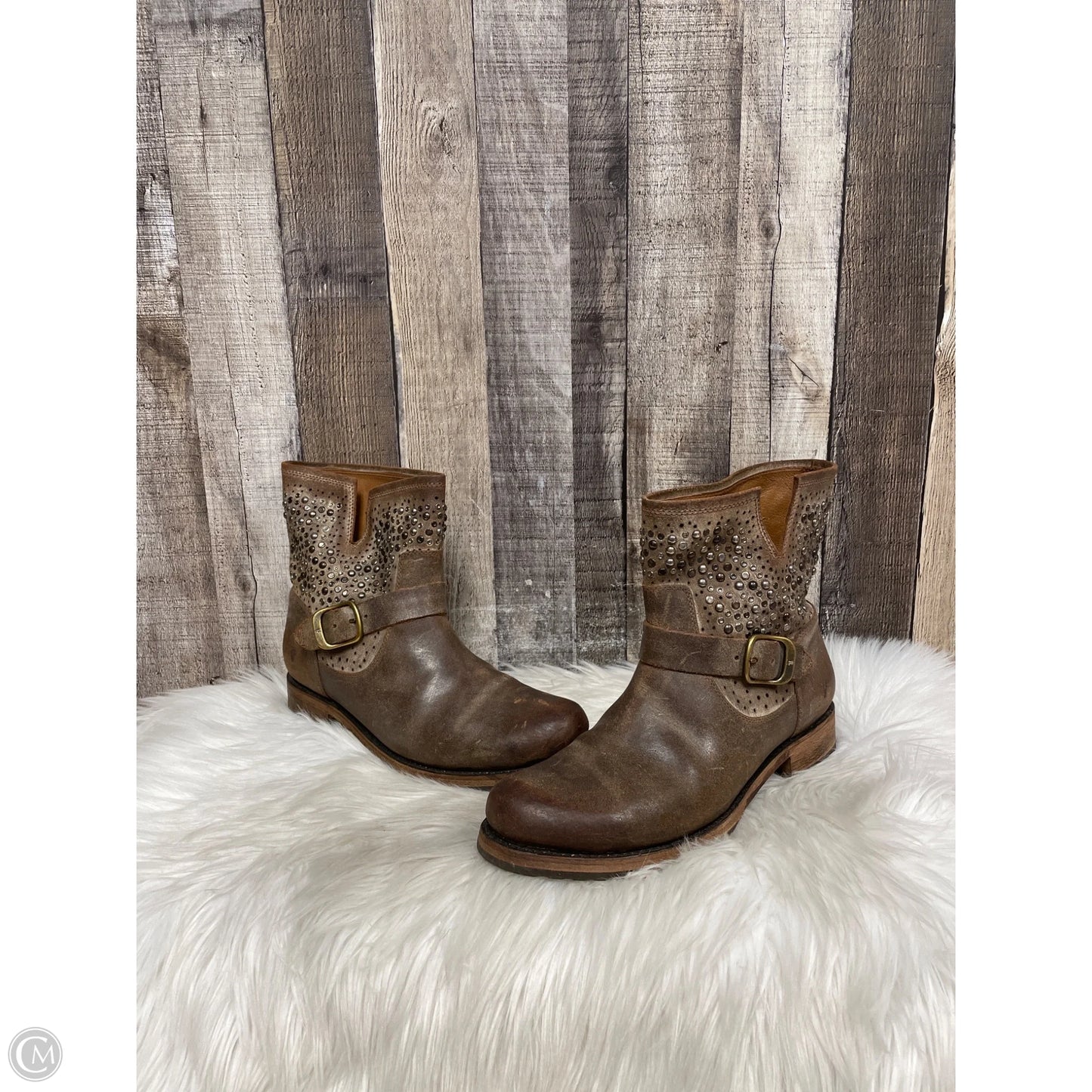 Boots Designer By Frye In Brown, Size: 11