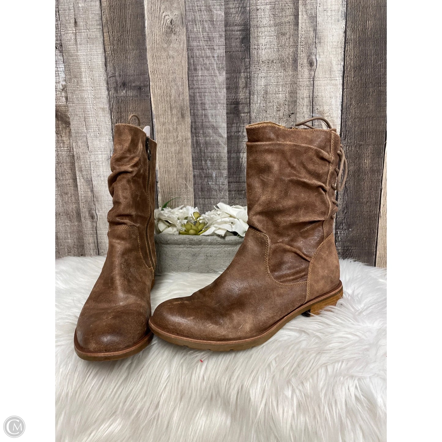 Boots Mid-calf Heels By Sofft In Brown, Size: 10