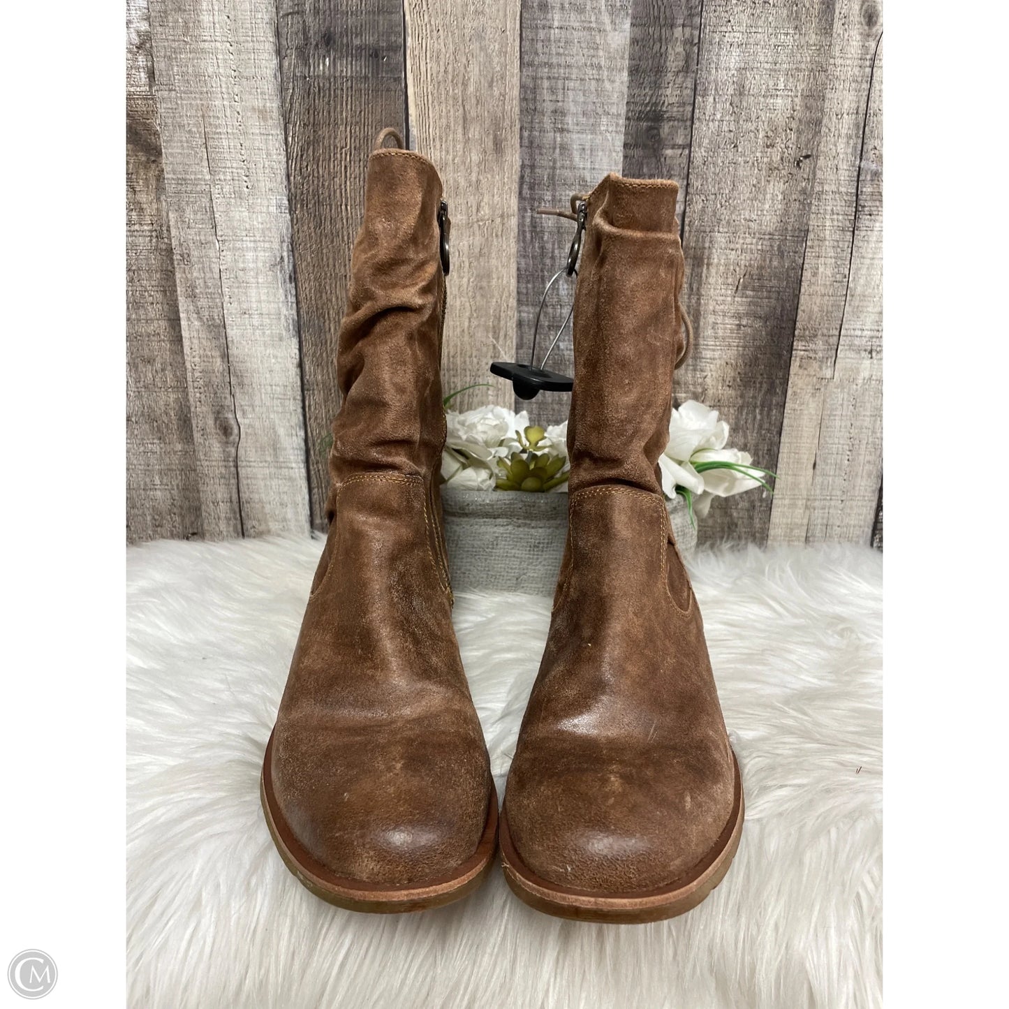 Boots Mid-calf Heels By Sofft In Brown, Size: 10