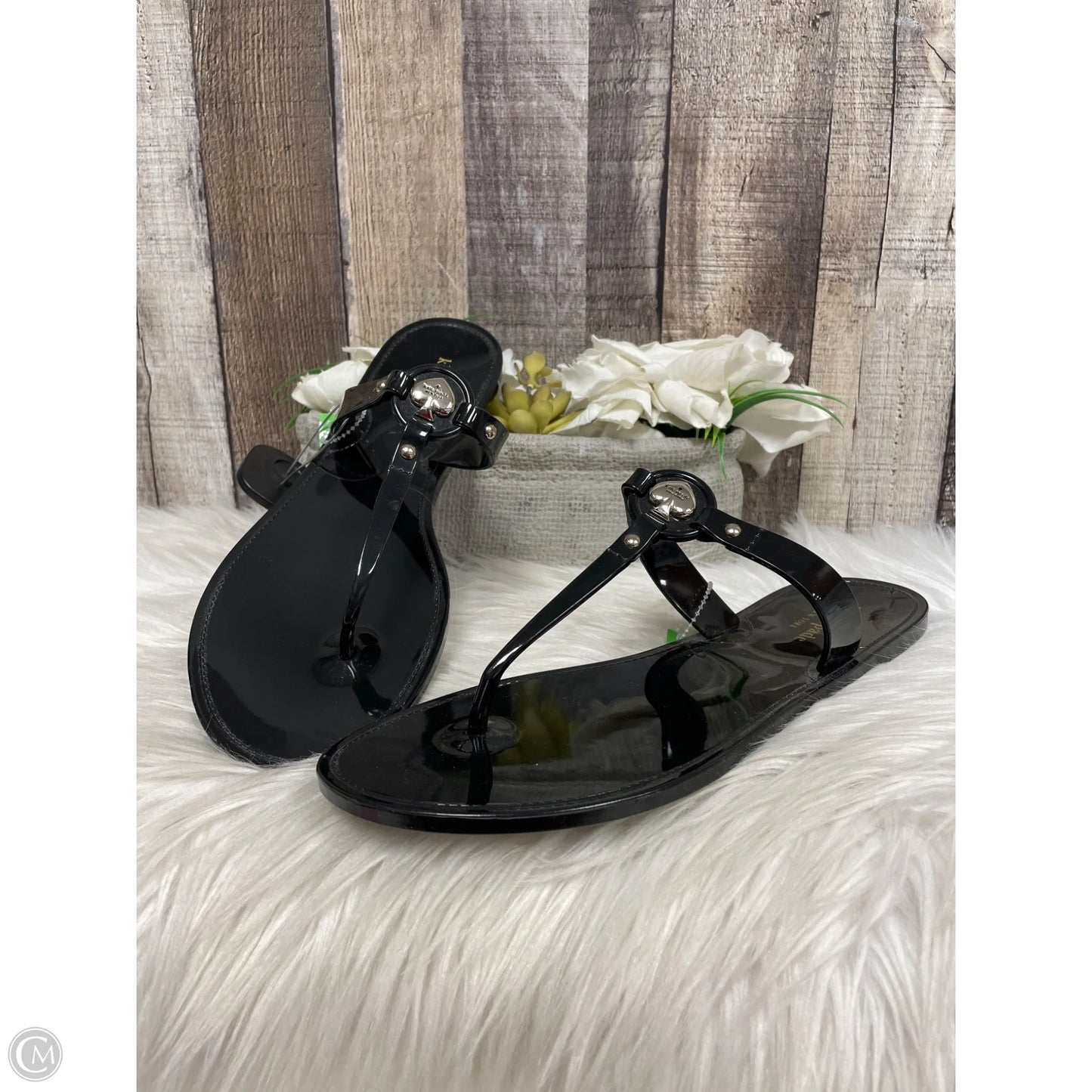 Sandals Designer By Kate Spade In Black, Size: 10