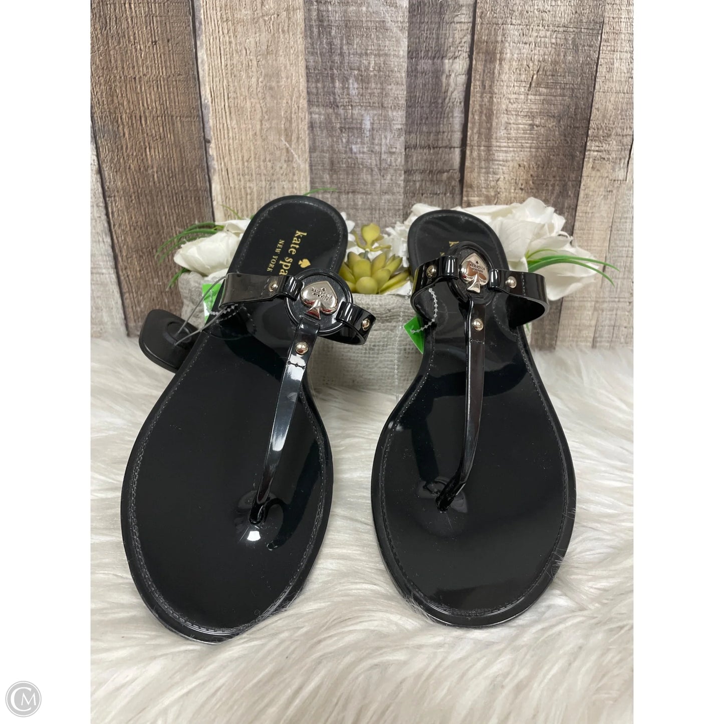 Sandals Designer By Kate Spade In Black, Size: 10