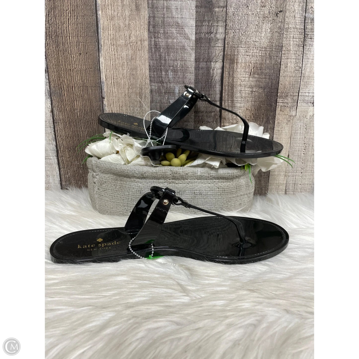 Sandals Designer By Kate Spade In Black, Size: 10