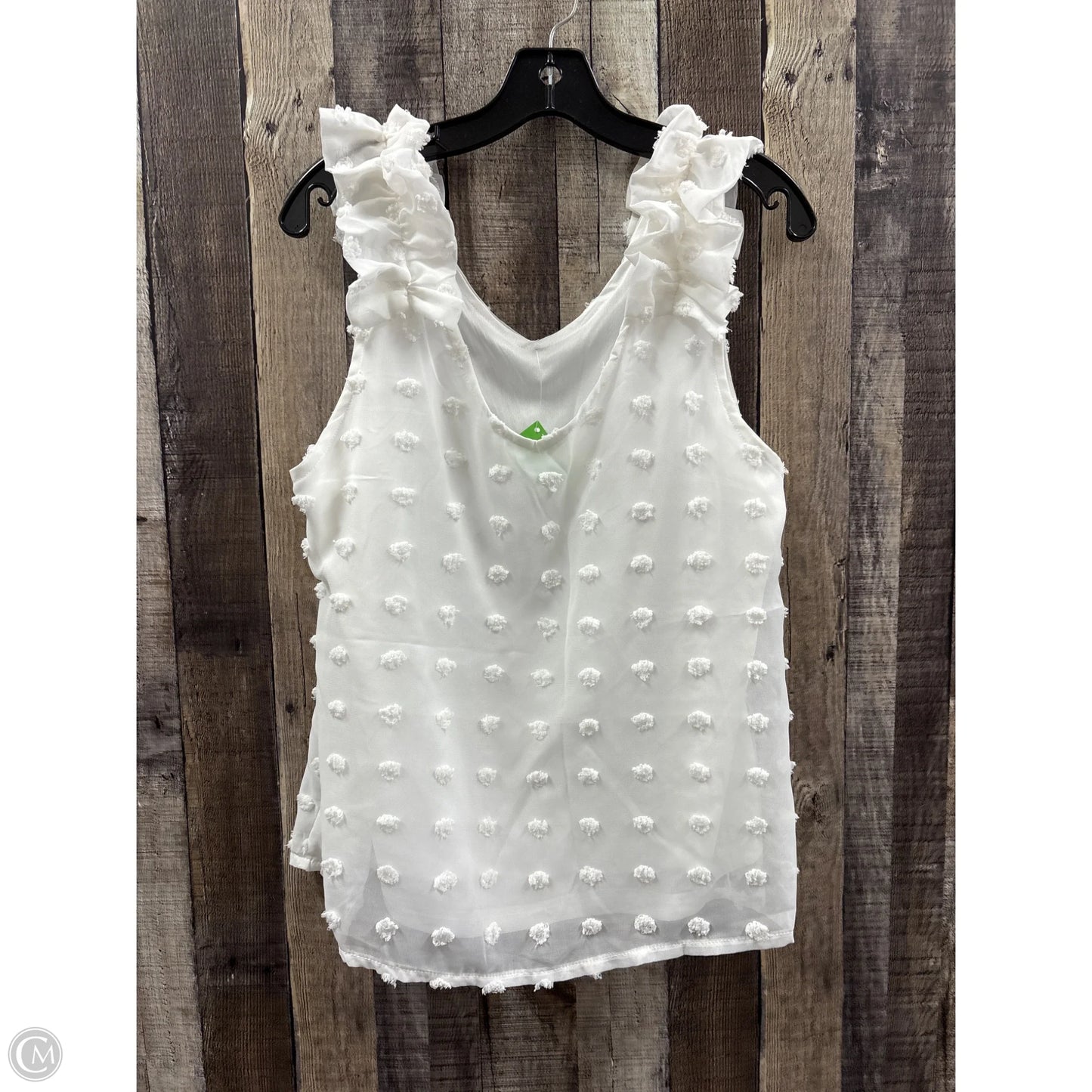 Top Sleeveless By Cmf In White, Size: M