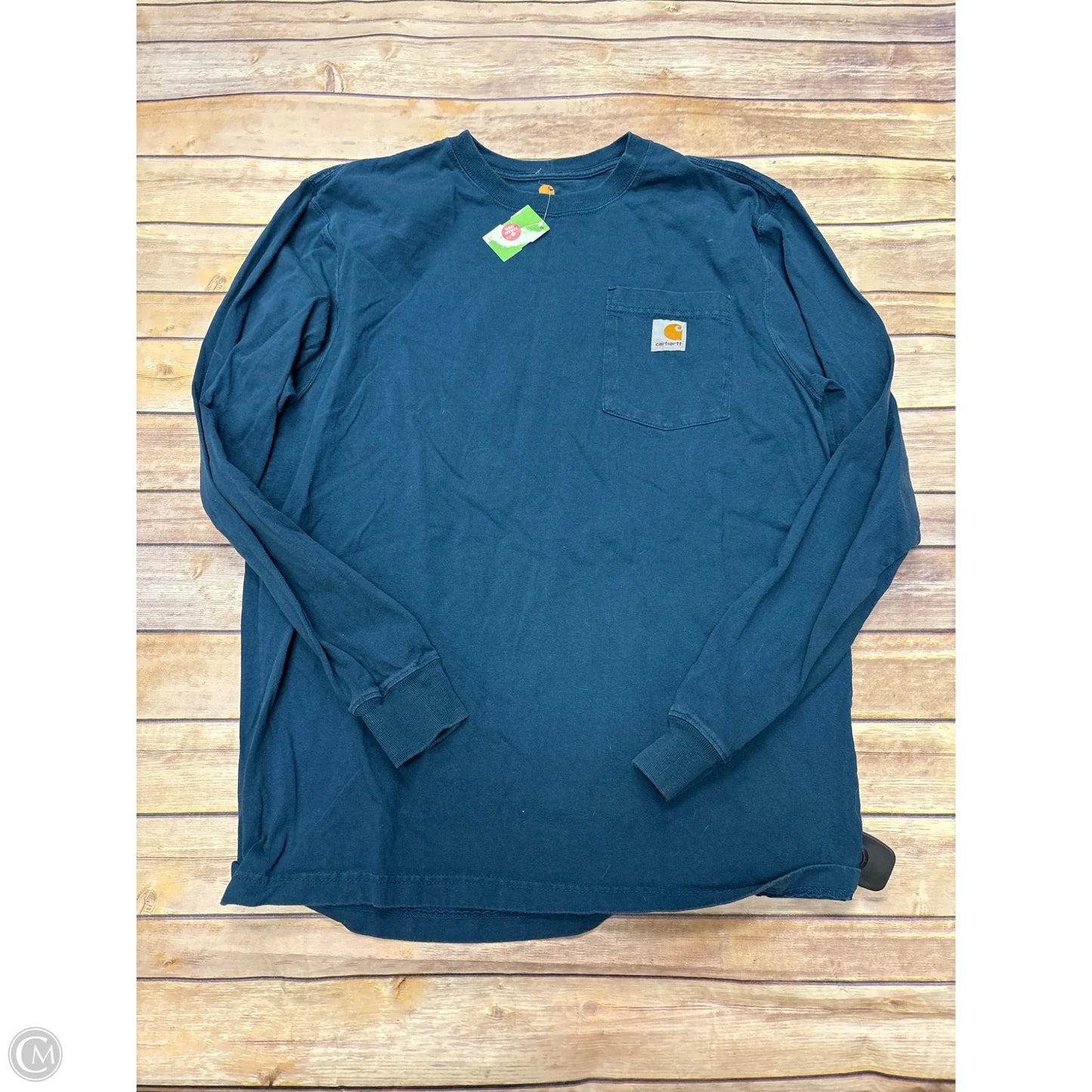 Top Long Sleeve By Carhartt In Blue, Size: M
