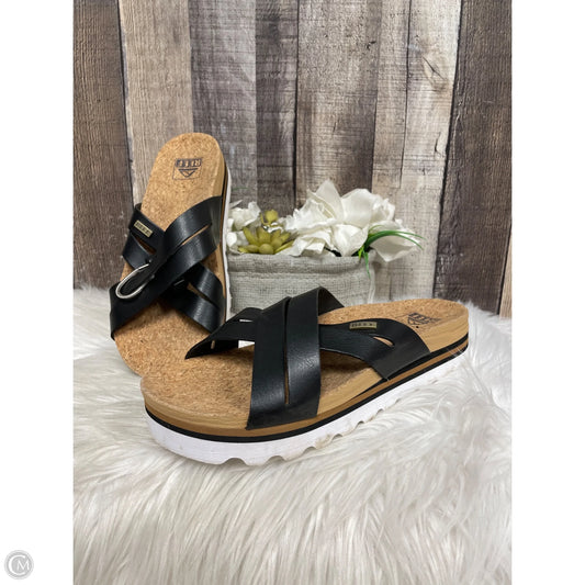 Sandals Heels Wedge By Reef In Black, Size: 8