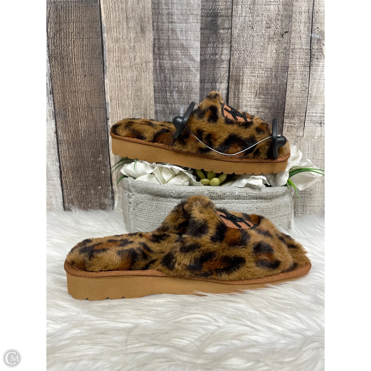 Sandals Heels Wedge By Ariat In Animal Print, Size: 6