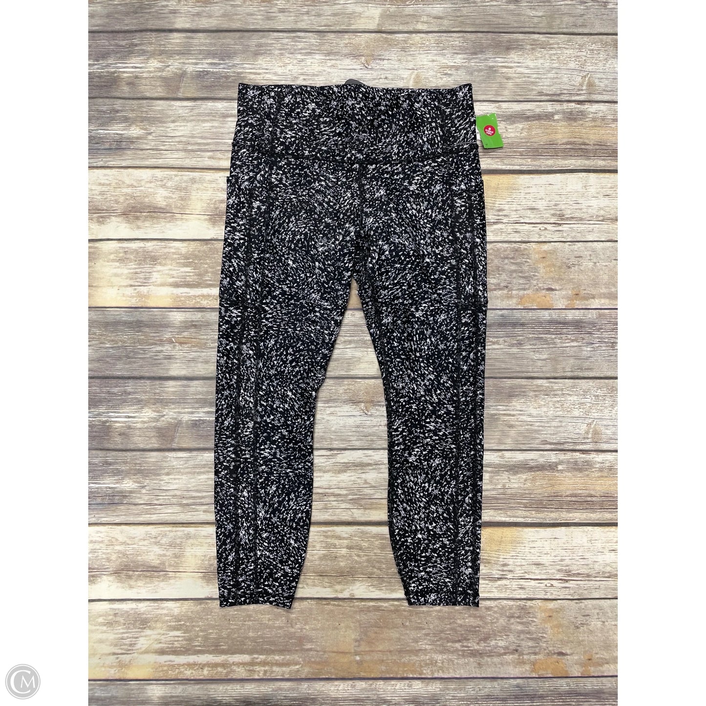 Athletic Leggings By Athleta In Black & White, Size: L