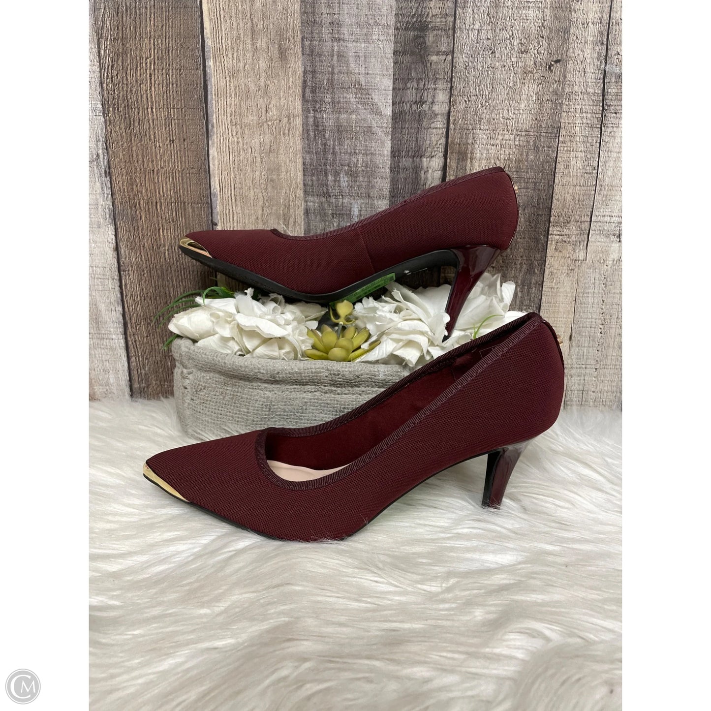 Shoes Heels Stiletto By Jones New York In Maroon, Size: 7.5