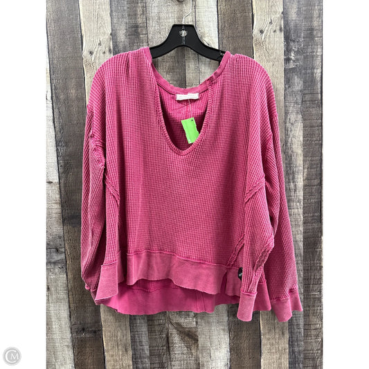 Top Long Sleeve By We The Free In Pink, Size: Xs