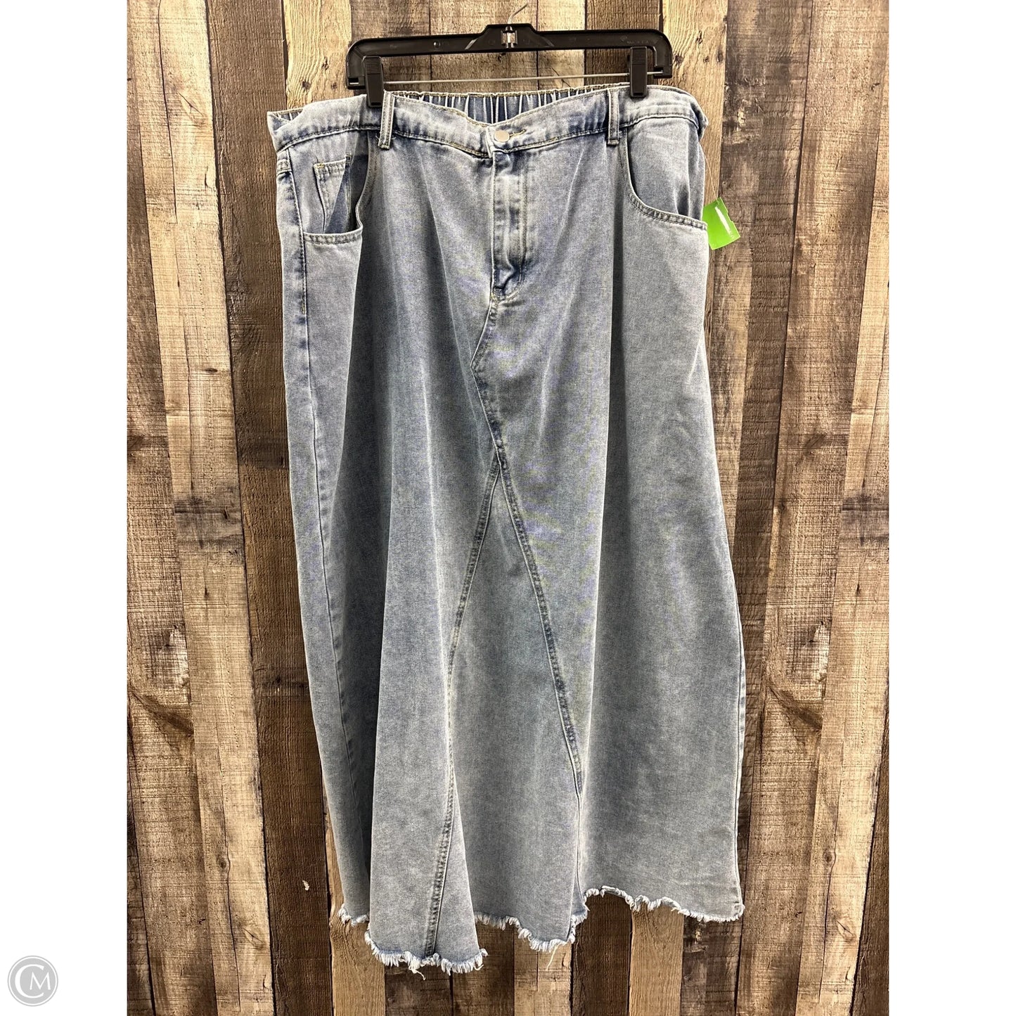 Skirt Maxi By Cmf In Blue Denim, Size: 3x